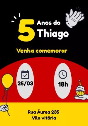 Convite de Aniversário Mickey Mouse para Editar Online