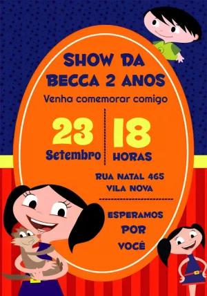 Convite Show da Luna para Aniversário Infantil Editável Online