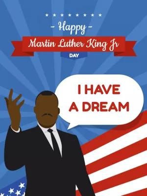 MLK Day Commemorative Post Template to Edit Online