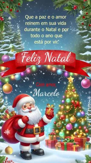 Cartão de Natal com Papai Noel para Editar Online