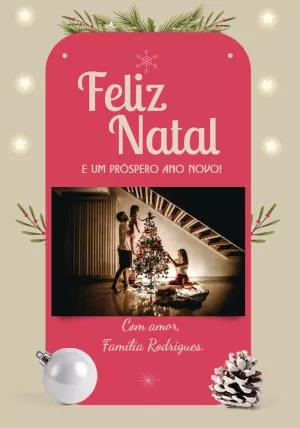 Cartão de Natal com Foto para Editar Online e Imprimir