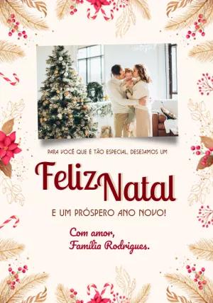 Cartão de Natal com Foto para Editar e Personalizar Online