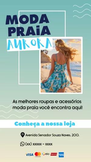 Story para Divulgar Coleção Moda Praia Editável Online
