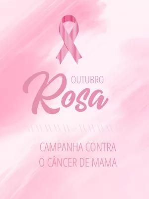 Post Editável Outubro Rosa para Campanha de Conscientização