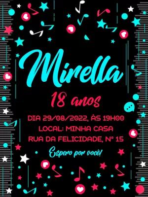 Convite de Aniversário Tema Rede Social para Editar Online