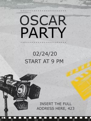 Editable Hollywood Movie Night Party Invitation Online