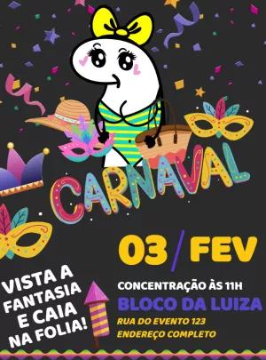 Convite de Carnaval com Flork para Editar Online