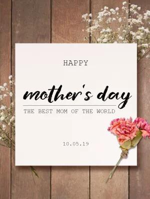 Rustic Floral Mother's Day Post Template to Edit Online