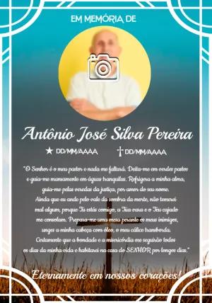 Convite Missa de Sétimo Dia com Foto para Editar Online