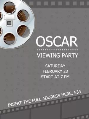 Movie Awards Party Invitation with Film Reel to Edit Online