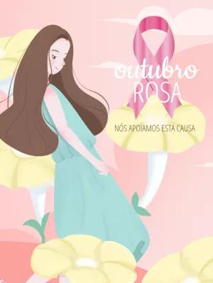 Arte para Post Outubro Rosa Editável Online