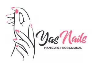 Logo Manicure Profissional com Mão Desenhada para Editar