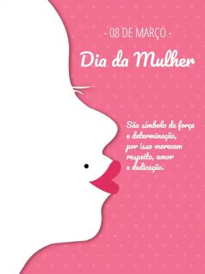Post Dia da Mulher com Homenagem para Editar Online