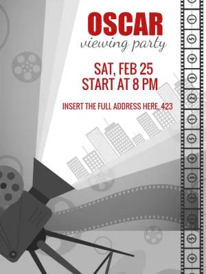 Oscar Viewing Party Invitation Template to Edit Online