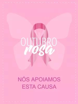 Post Editável Outubro Rosa para Apoiar a Causa