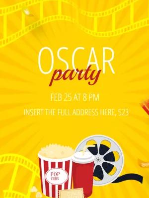 Movie Awards Party Invitation with Film Reel - Edit Online