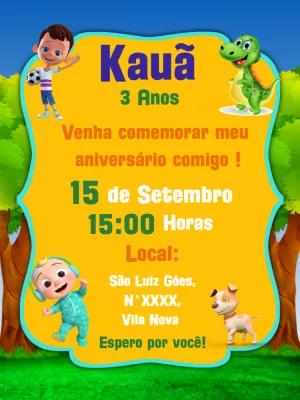 Convite Aniversário Johny e Amigos para Editar Online