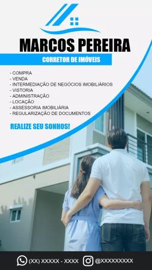 Arte Editável para Corretor de Imóveis Profissional Online