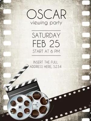 Oscar Viewing Party Invitation Template to Edit Online