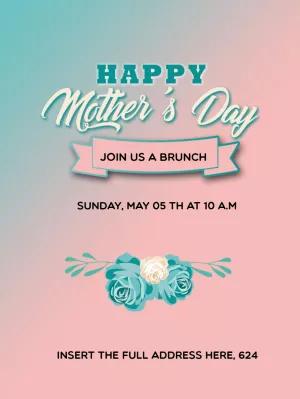 Editable Floral Mother's Day Invitation to Customize Online