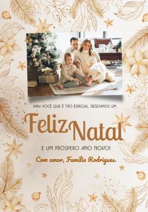Cartão de Natal com Foto Elegante para Editar Online
