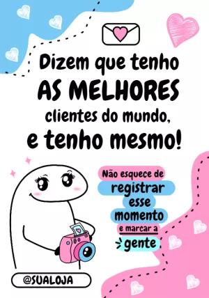 Cartão de Agradecimento Flork Meme Editável para Clientes