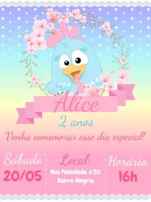Convite Aniversário Galinha Pintadinha Candy para Editar