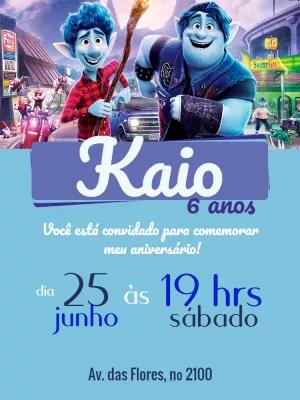 Convite Aniversário Dois Irmãos: Jornada Fantástica para Editar