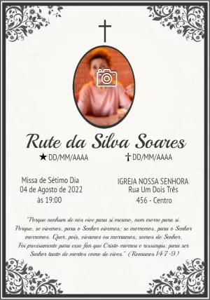 Convite Missa de Sétimo Dia com Foto para Editar Online