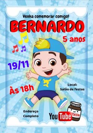 Convite de Aniversário Luccas Neto para Editar e Imprimir