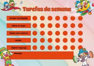 Quadro de Tarefas Patati Patatá Editável Online para Imprimir