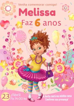 Convite de Aniversário Fancy Nancy Clancy para Editar Online
