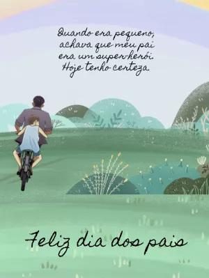 Post Ilustrado de Dia dos Pais para Editar Online