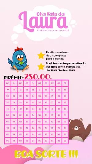 Convite Chá Rifa Galinha Pintadinha para Editar Online