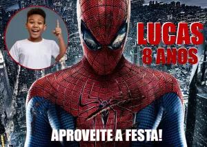 Painel de Aniversário Homem-Aranha com Foto para Editar Online