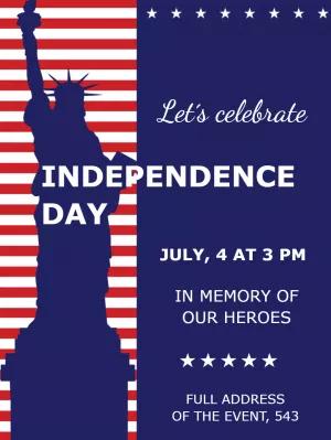 Patriotic Independence Day Invitation to Customize Online
