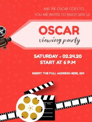 Editable Oscar Viewing Party Invitation to Customize