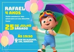 Convite de Aniversário Cocomelon com JJ para Editar Online