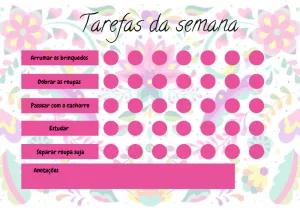 Quadro de Incentivo Infantil Floral Rosa para Editar Online