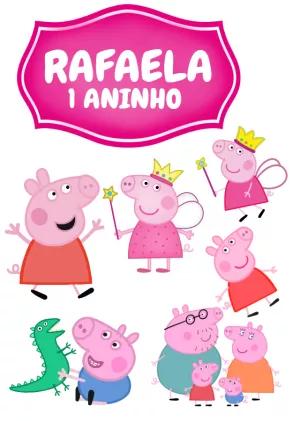 Topo de Bolo Aniversário Peppa Pig para Editar Online