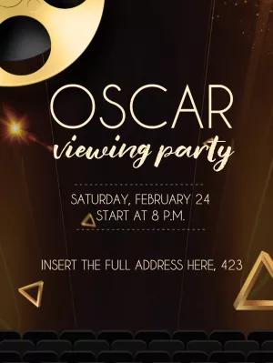 Editable Oscar Viewing Party Invitation Template