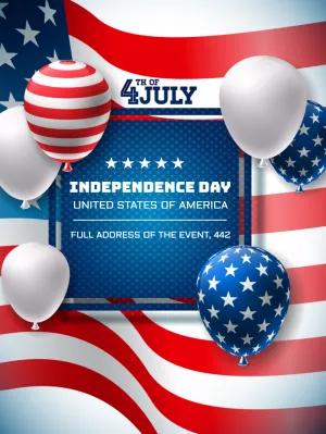 4th of July Independence Day Invitation to Edit Online