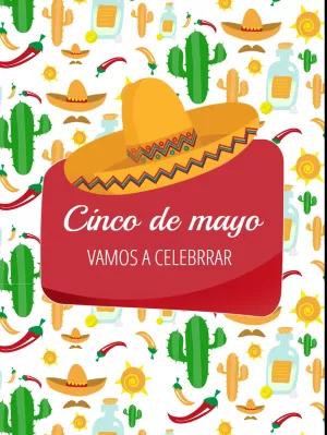 Post para Cinco de Mayo com Ícones Mexicanos para Editar Online