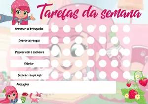 Quadro de Incentivo Moranguinho para Editar e Imprimir