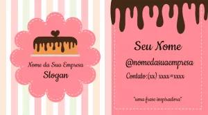 Cartão de Visita Confeitaria com Bolo para Editar Online