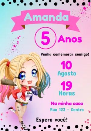 Convite Aniversário Alerquina para Editar Online e Imprimir