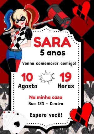 Convite Aniversário Alerquina para Editar e Imprimir