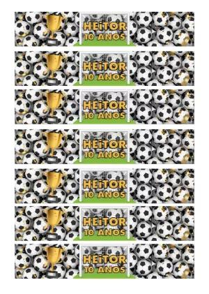 Rótulo de Garrafa Aniversário Futebol para Editar Online