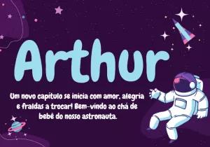 Painel de TV Chá de Bebê Astronauta para Editar Online
