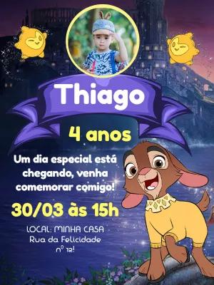 Convite Aniversário Wish com Foto Valentino para Editar Online